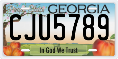 GA license plate CJU5789