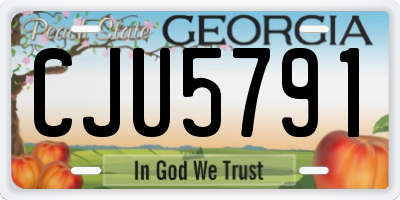 GA license plate CJU5791