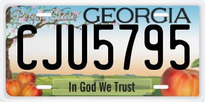 GA license plate CJU5795