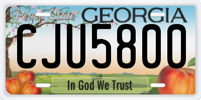 GA license plate CJU5800