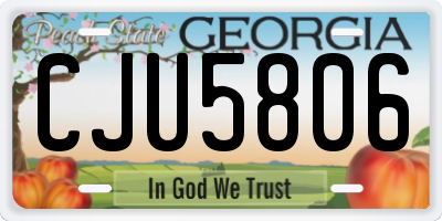 GA license plate CJU5806