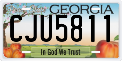 GA license plate CJU5811