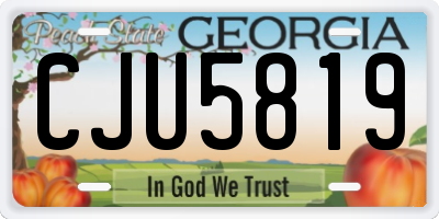 GA license plate CJU5819