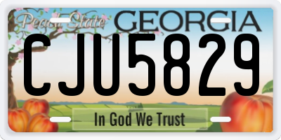 GA license plate CJU5829