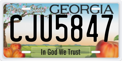 GA license plate CJU5847