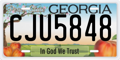 GA license plate CJU5848
