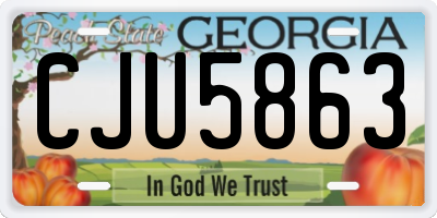 GA license plate CJU5863