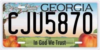 GA license plate CJU5870