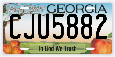 GA license plate CJU5882