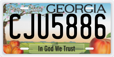 GA license plate CJU5886