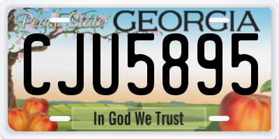 GA license plate CJU5895