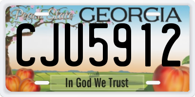GA license plate CJU5912