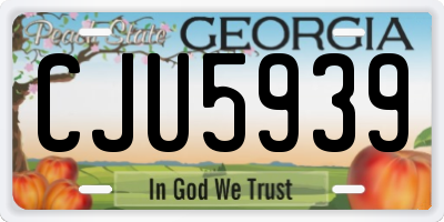 GA license plate CJU5939