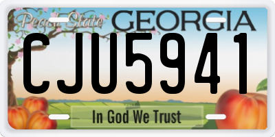 GA license plate CJU5941