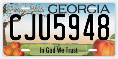 GA license plate CJU5948