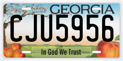 GA license plate CJU5956