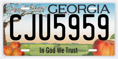 GA license plate CJU5959