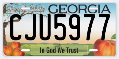 GA license plate CJU5977