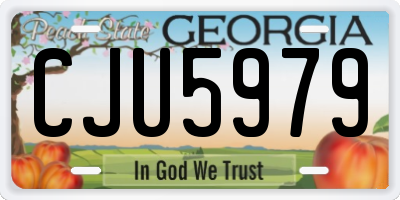 GA license plate CJU5979