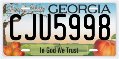 GA license plate CJU5998