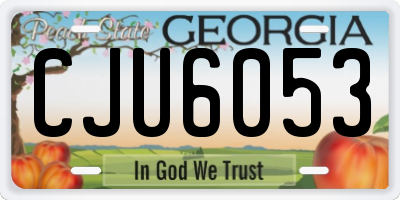 GA license plate CJU6053