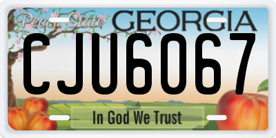 GA license plate CJU6067
