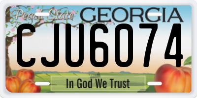 GA license plate CJU6074