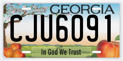 GA license plate CJU6091