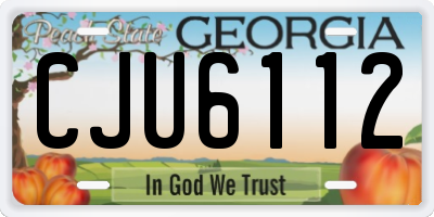 GA license plate CJU6112