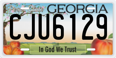 GA license plate CJU6129