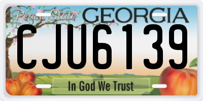 GA license plate CJU6139