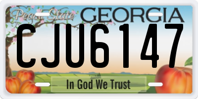 GA license plate CJU6147