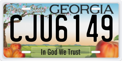 GA license plate CJU6149