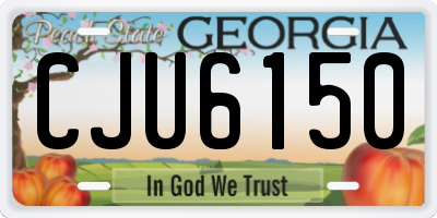 GA license plate CJU6150