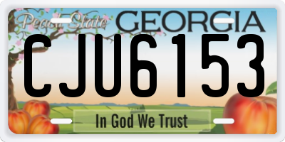 GA license plate CJU6153