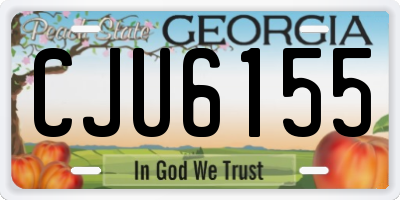 GA license plate CJU6155