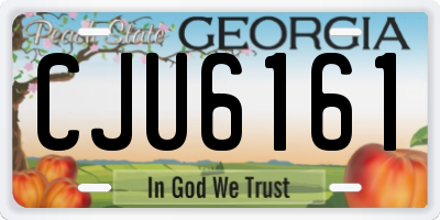 GA license plate CJU6161