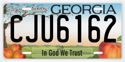 GA license plate CJU6162