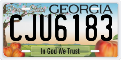 GA license plate CJU6183