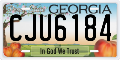 GA license plate CJU6184