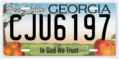 GA license plate CJU6197