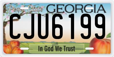 GA license plate CJU6199