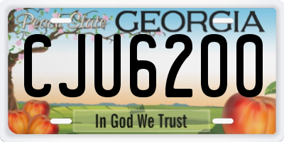 GA license plate CJU6200