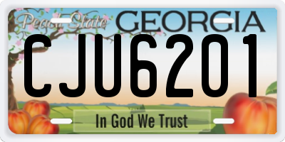 GA license plate CJU6201