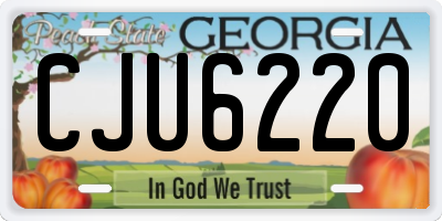 GA license plate CJU6220