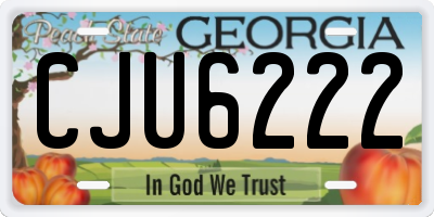 GA license plate CJU6222