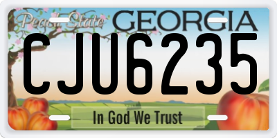 GA license plate CJU6235