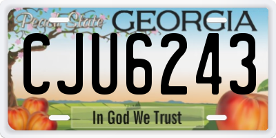 GA license plate CJU6243