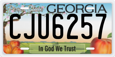 GA license plate CJU6257