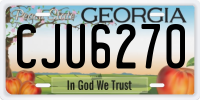 GA license plate CJU6270